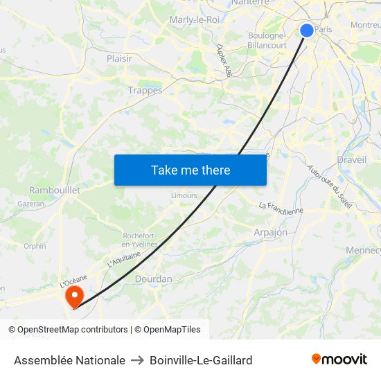 Assemblée Nationale to Boinville-Le-Gaillard map