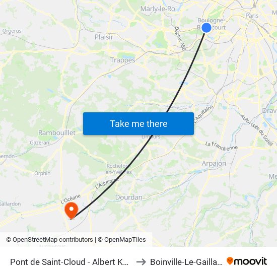 Pont de Saint-Cloud - Albert Kahn to Boinville-Le-Gaillard map