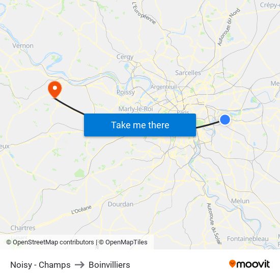 Noisy - Champs to Boinvilliers map