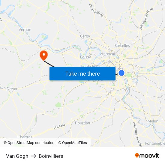 Van Gogh to Boinvilliers map