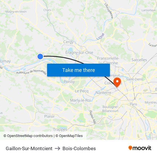 Gaillon-Sur-Montcient to Bois-Colombes map