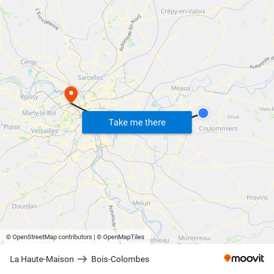 La Haute-Maison to Bois-Colombes map