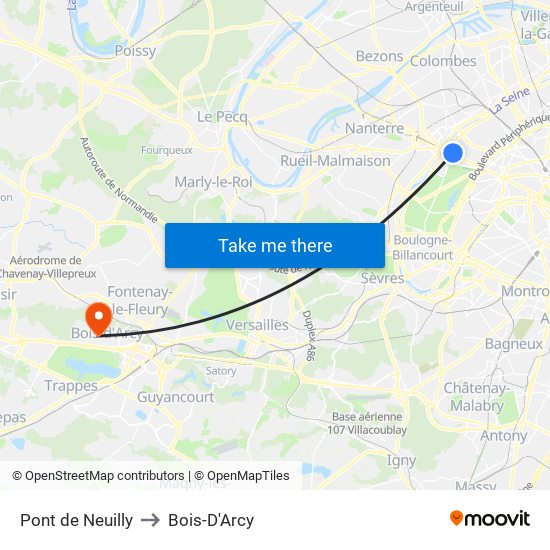 Pont de Neuilly to Bois-D'Arcy map