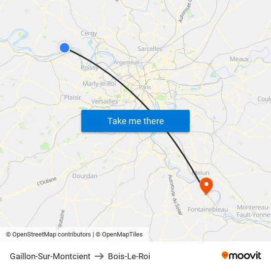 Gaillon-Sur-Montcient to Bois-Le-Roi map