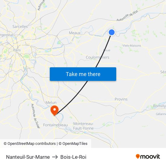 Nanteuil-Sur-Marne to Bois-Le-Roi map