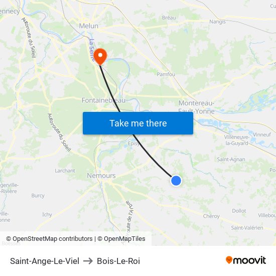 Saint-Ange-Le-Viel to Bois-Le-Roi map