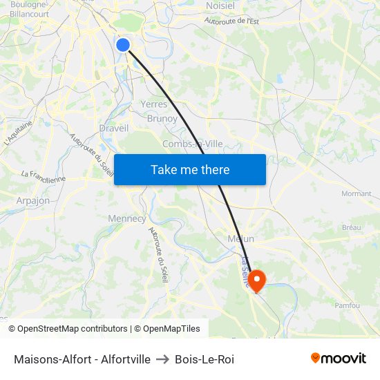 Maisons-Alfort - Alfortville to Bois-Le-Roi map