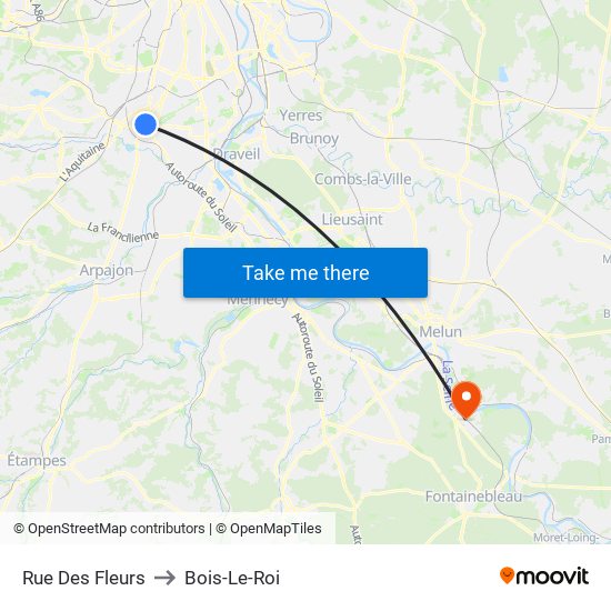 Rue Des Fleurs to Bois-Le-Roi map