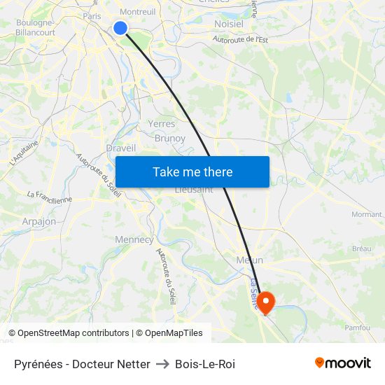 Pyrénées - Docteur Netter to Bois-Le-Roi map