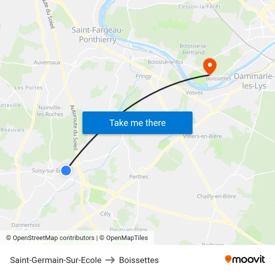 Saint-Germain-Sur-Ecole to Boissettes map