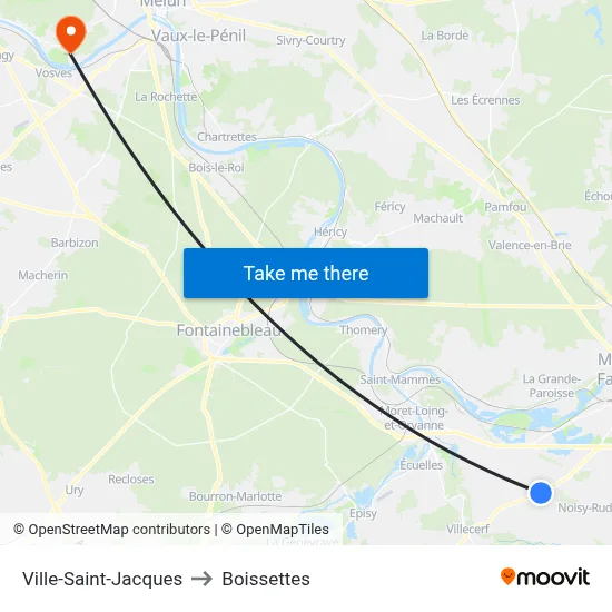 Ville-Saint-Jacques to Boissettes map