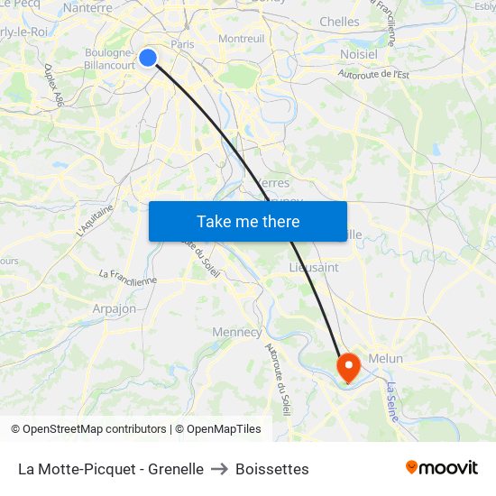 La Motte-Picquet - Grenelle to Boissettes map