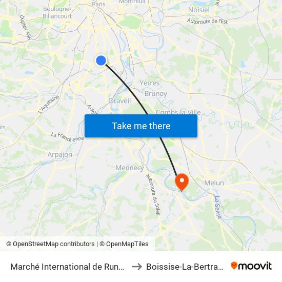 Marché International de Rungis to Boissise-La-Bertrand map