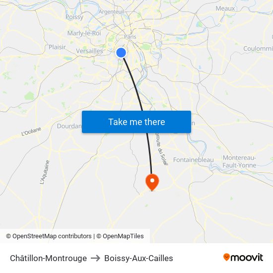 Châtillon-Montrouge to Boissy-Aux-Cailles map