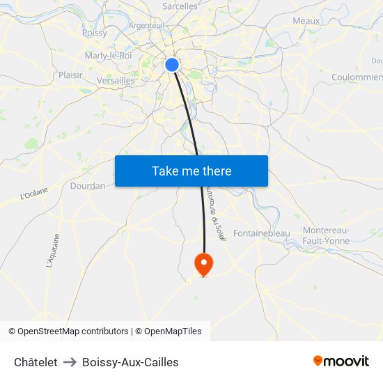 Châtelet to Boissy-Aux-Cailles map