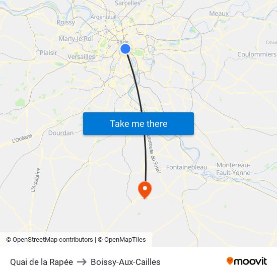 Quai de la Rapée to Boissy-Aux-Cailles map
