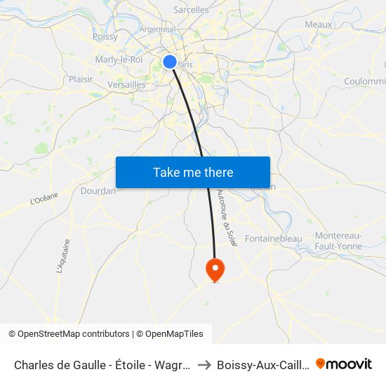 Charles de Gaulle - Étoile - Wagram to Boissy-Aux-Cailles map