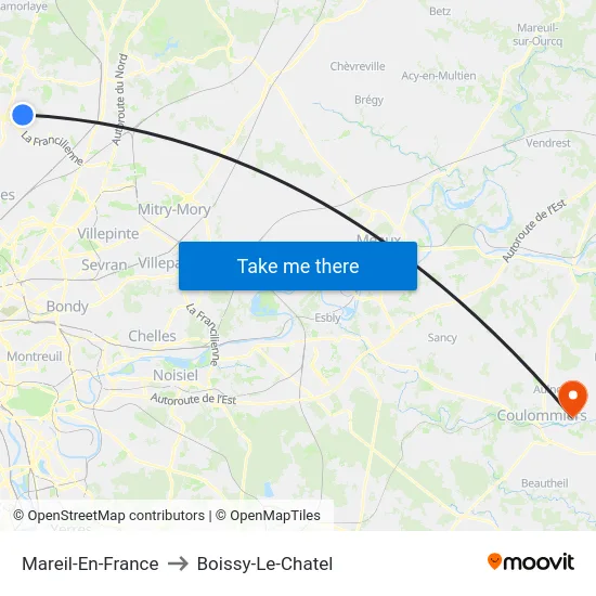 Mareil-En-France to Boissy-Le-Chatel map