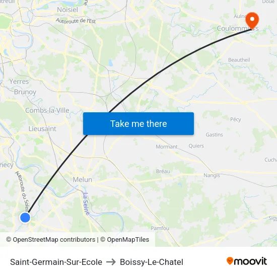 Saint-Germain-Sur-Ecole to Boissy-Le-Chatel map