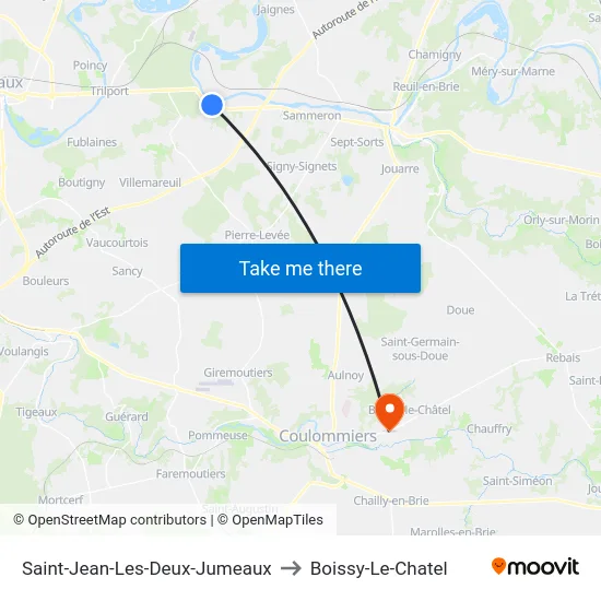 Saint-Jean-Les-Deux-Jumeaux to Boissy-Le-Chatel map