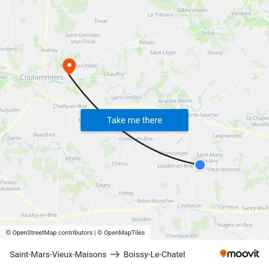 Saint-Mars-Vieux-Maisons to Boissy-Le-Chatel map