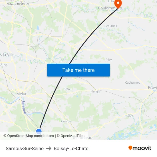 Samois-Sur-Seine to Boissy-Le-Chatel map