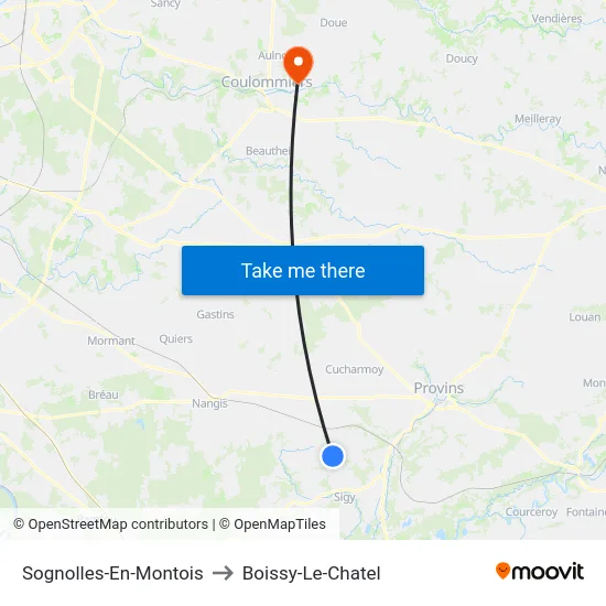 Sognolles-En-Montois to Boissy-Le-Chatel map