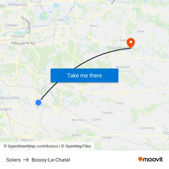 Solers to Boissy-Le-Chatel map