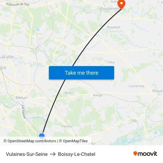Vulaines-Sur-Seine to Boissy-Le-Chatel map