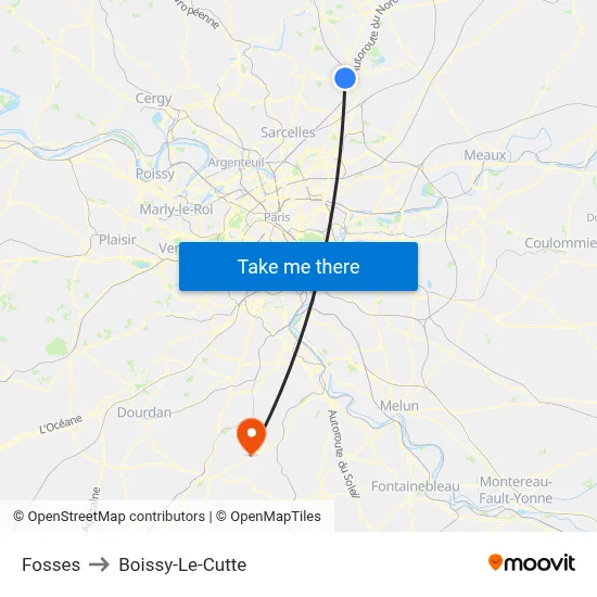 Fosses to Boissy-Le-Cutte map