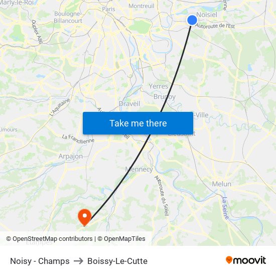 Noisy - Champs to Boissy-Le-Cutte map