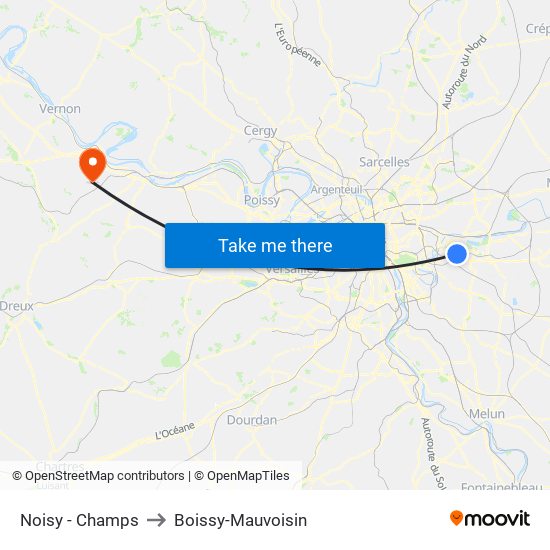Noisy - Champs to Boissy-Mauvoisin map