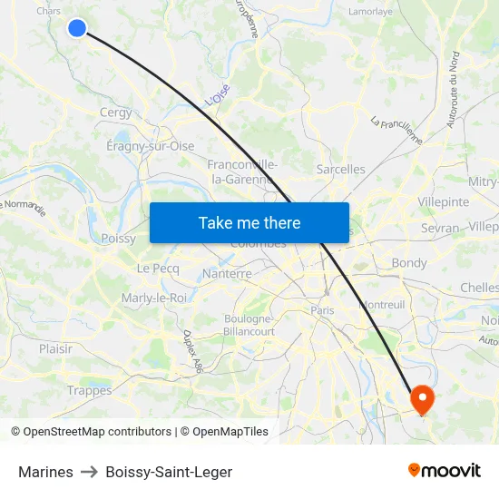 Marines to Boissy-Saint-Leger map