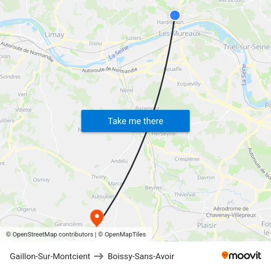 Gaillon-Sur-Montcient to Boissy-Sans-Avoir map