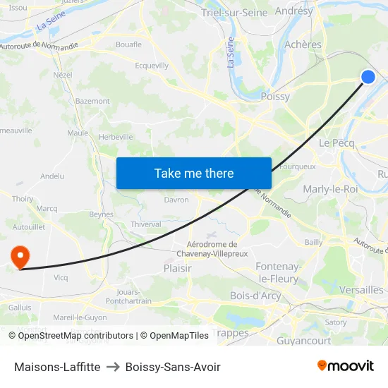 Maisons-Laffitte to Boissy-Sans-Avoir map