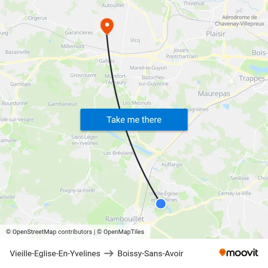 Vieille-Eglise-En-Yvelines to Boissy-Sans-Avoir map