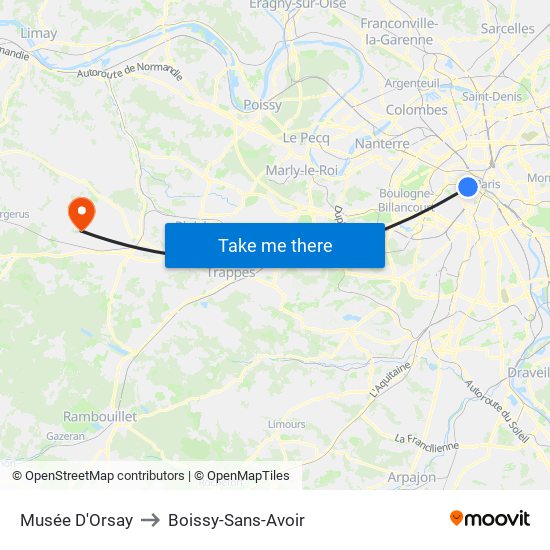 Musée D'Orsay to Boissy-Sans-Avoir map