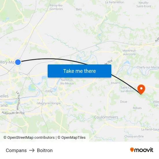 Compans to Boitron map