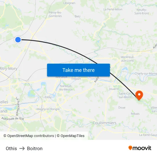 Othis to Boitron map