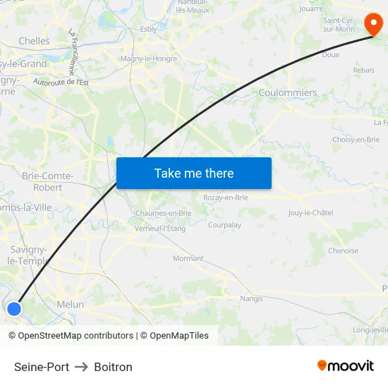 Seine-Port to Boitron map