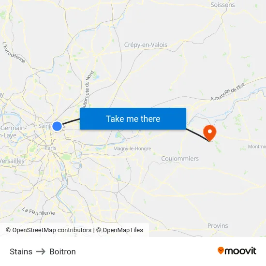 Stains to Boitron map