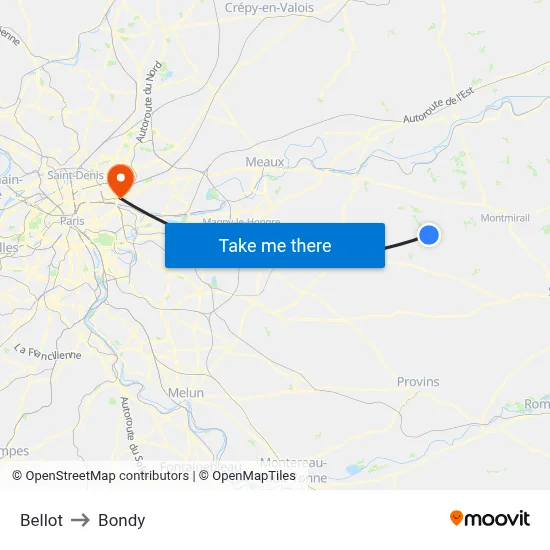 Bellot to Bondy map