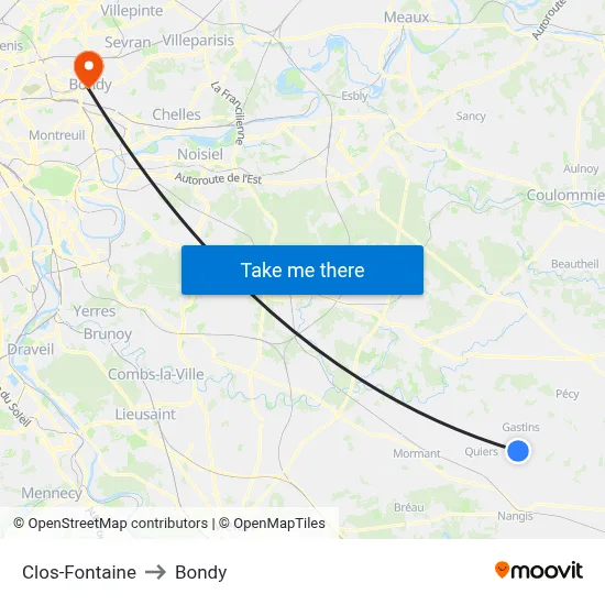 Clos-Fontaine to Bondy map