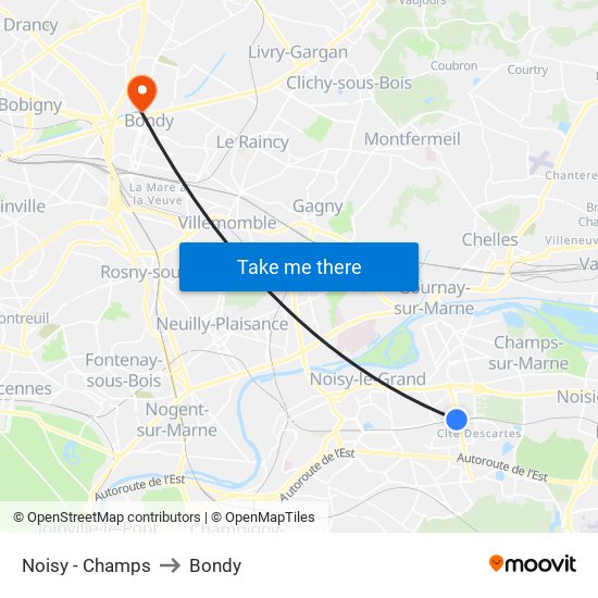 Noisy - Champs to Bondy map