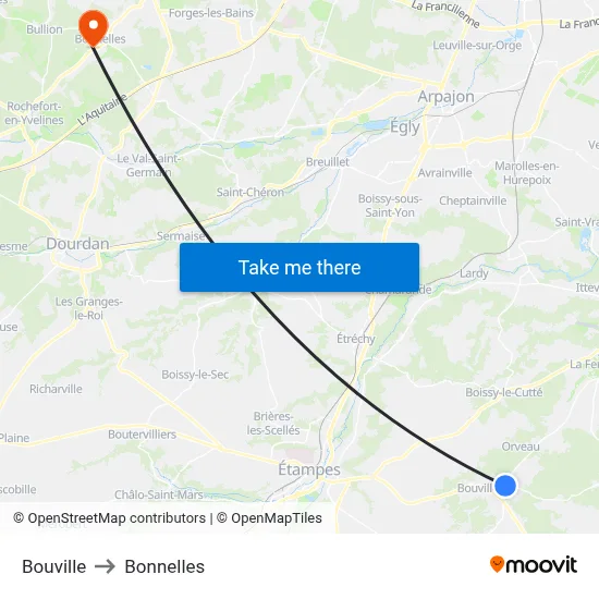 Bouville to Bonnelles map