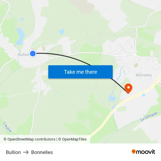 Bullion to Bonnelles map