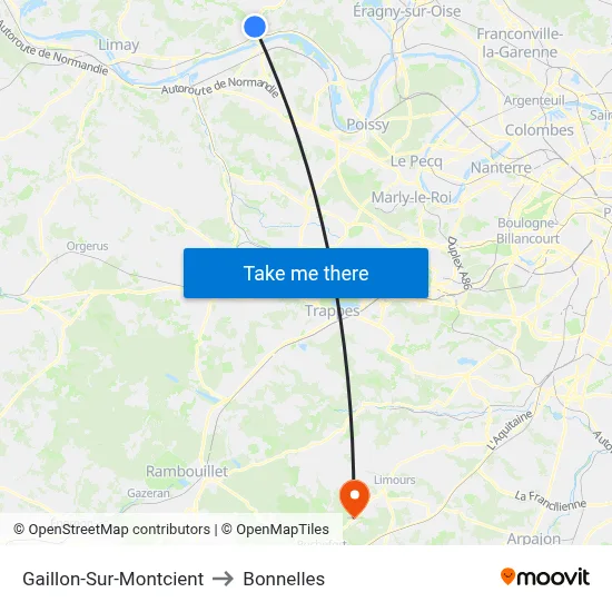 Gaillon-Sur-Montcient to Bonnelles map