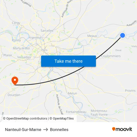 Nanteuil-Sur-Marne to Bonnelles map