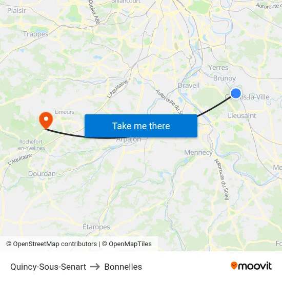Quincy-Sous-Senart to Bonnelles map