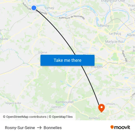 Rosny-Sur-Seine to Bonnelles map
